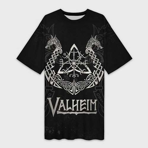 Женская длинная футболка Valheim / 3D-принт – фото 1