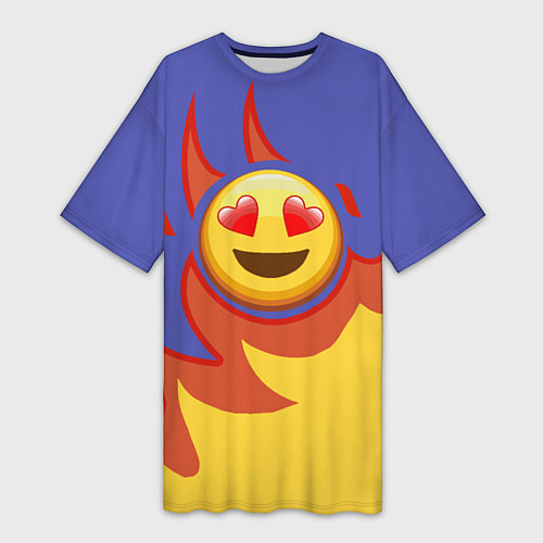 Женская длинная футболка Ты горишь как огонь v1 / 3D-принт – фото 1