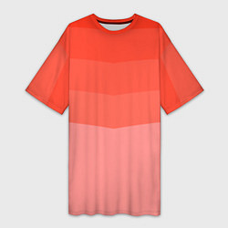 Женская длинная футболка Персиковый Градиент