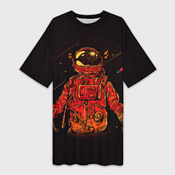 Женская длинная футболка Отчаянный Космонавт