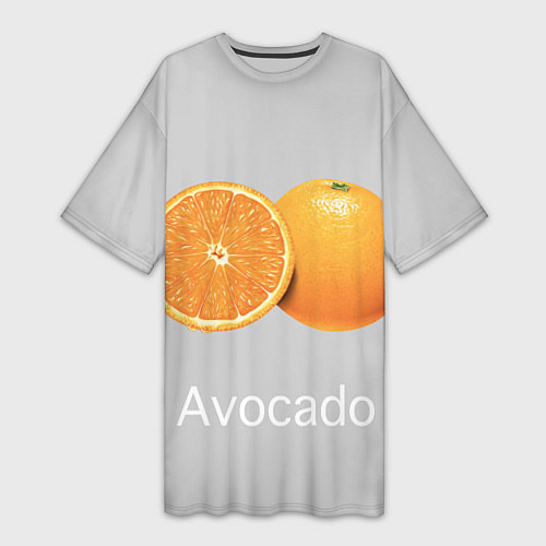 Женская длинная футболка Orange avocado / 3D-принт – фото 1