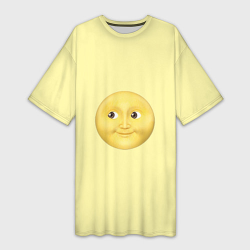 Женская длинная футболка Светлая луна / 3D-принт – фото 1