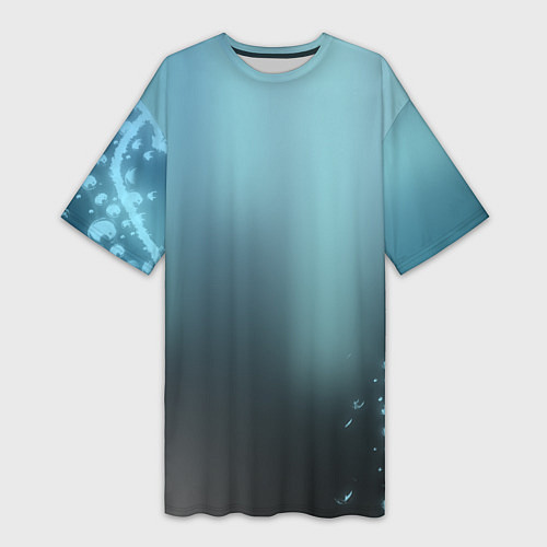 Женская длинная футболка Водяные свечения / 3D-принт – фото 1