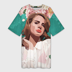 Женская длинная футболка Lana del rey