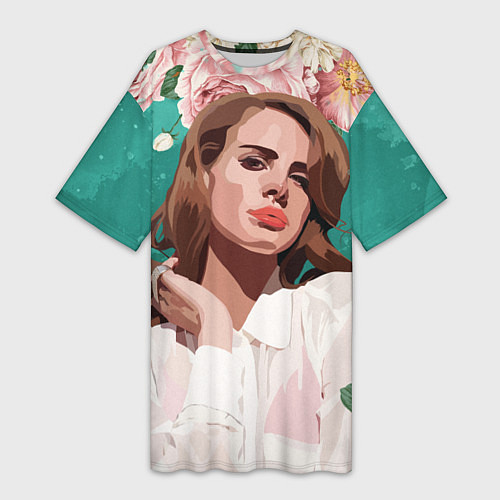 Женская длинная футболка Lana del rey / 3D-принт – фото 1