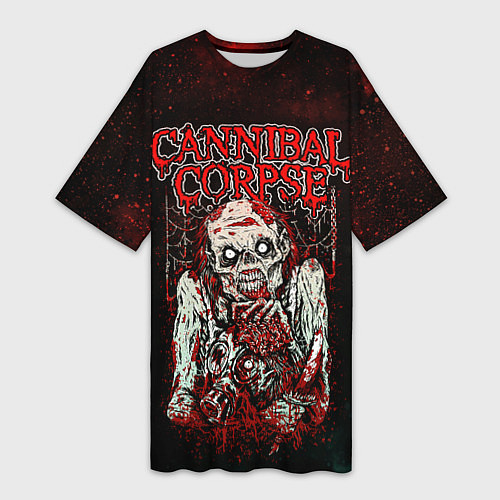 Женская длинная футболка Cannibal Corpse / 3D-принт – фото 1