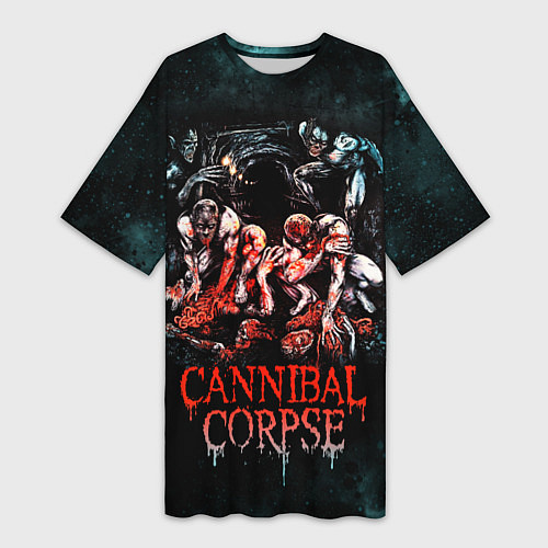 Женская длинная футболка Cannibal Corpse / 3D-принт – фото 1