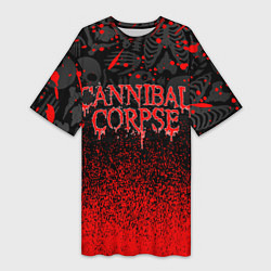 Футболка женская длинная CANNIBAL CORPSE, цвет: 3D-принт