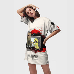 Футболка женская длинная Little Nightmares 2, цвет: 3D-принт — фото 2