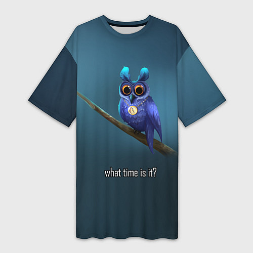 Женская длинная футболка Owl / 3D-принт – фото 1