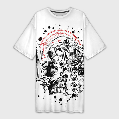 Женская длинная футболка Стальной алхимик / 3D-принт – фото 1