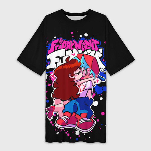 Женская длинная футболка Friday Night Funkin / 3D-принт – фото 1