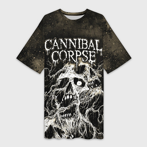 Женская длинная футболка Cannibal Corpse / 3D-принт – фото 1