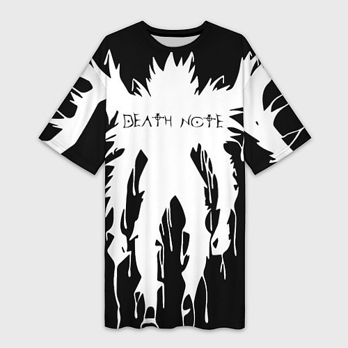 Женская длинная футболка DEATH NOTE ТЕТРАДЬ СМЕРТИ / 3D-принт – фото 1