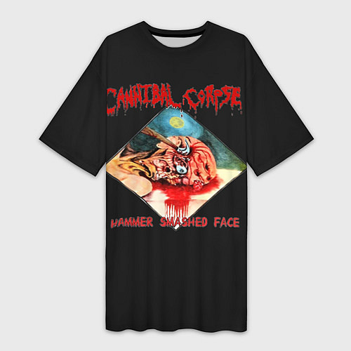 Женская длинная футболка Cannibal Corpse / 3D-принт – фото 1