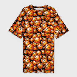 Женская длинная футболка Баскетбольные Мячи