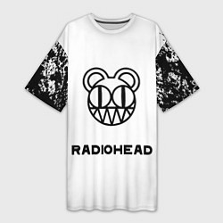 Футболка женская длинная Radiohead, цвет: 3D-принт