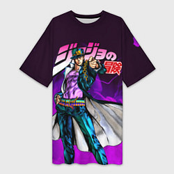 Футболка женская длинная JOJOS BIZARRE ADVENTURE, цвет: 3D-принт