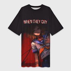 Женская длинная футболка When they cry