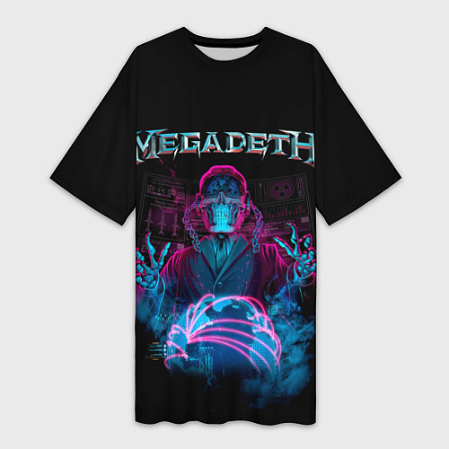 Женская длинная футболка MEGADETH / 3D-принт – фото 1