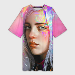 Женская длинная футболка Billie Eilish