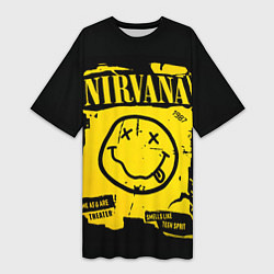 Женская длинная футболка Nirvana 1987