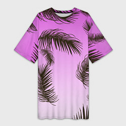 Женская длинная футболка Тропический Закат