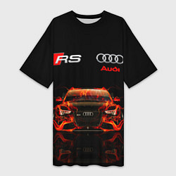 Женская длинная футболка AUDI RS 5 FIRE АУДИ РС 5