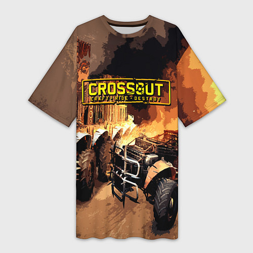 Женская длинная футболка Crossout Online / 3D-принт – фото 1