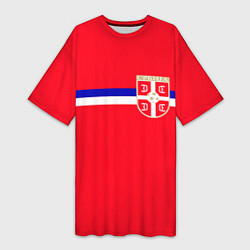 Женская длинная футболка Сборная Сербии