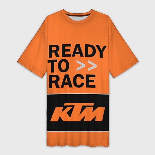 Женская длинная футболка KTM READY TO RACE Z / 3D-принт – фото 1
