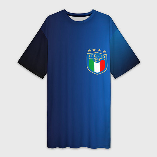 Женская длинная футболка Сборная Италии / 3D-принт – фото 1