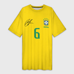 Футболка женская длинная Р Карлос футболка сборной, цвет: 3D-принт
