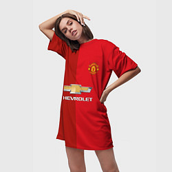 Футболка женская длинная Мхитарян футболка МЮ, цвет: 3D-принт — фото 2