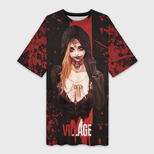Женская длинная футболка Resident Evil Village / 3D-принт – фото 1