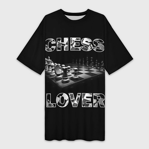 Женская длинная футболка Chess Lover Любитель шахмат / 3D-принт – фото 1