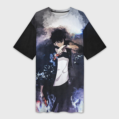 Женская длинная футболка Сон Джин Ву / 3D-принт – фото 1