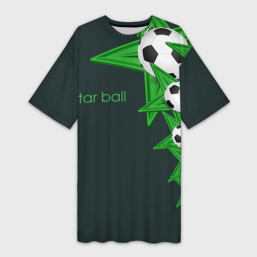 Женская длинная футболка Star ball / 3D-принт – фото 1