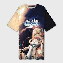Женская длинная футболка Genshin Impact Lumine