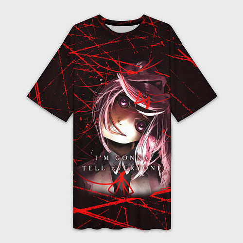 Женская длинная футболка Literature Club Нацуки / 3D-принт – фото 1