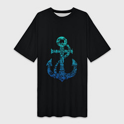 Женская длинная футболка Navy Anchor