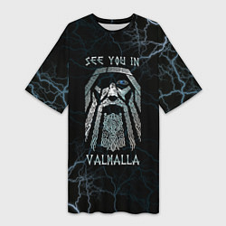 Женская длинная футболка See you in Valhalla