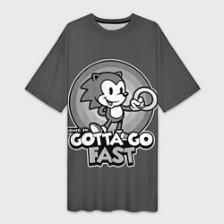 Женская длинная футболка Retro Sonic