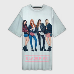 Женская длинная футболка Blackpink Squad