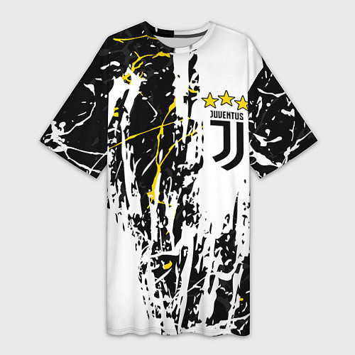 Женская длинная футболка JUVENTUS ЮВЕНТУС ГРАНЖ / 3D-принт – фото 1