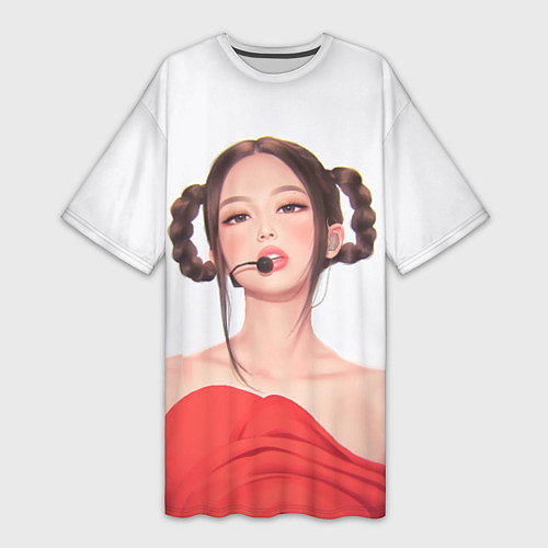 Женская длинная футболка Sweet Jannie / 3D-принт – фото 1