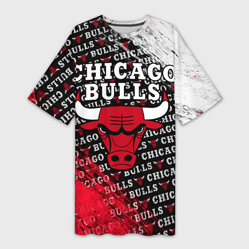 Женская длинная футболка CHICAGO BULLS 6 / 3D-принт – фото 1