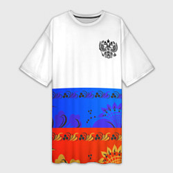 Женская длинная футболка Russia 3