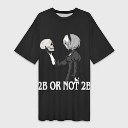 Футболка женская длинная 2B OR NOT 2B, цвет: 3D-принт