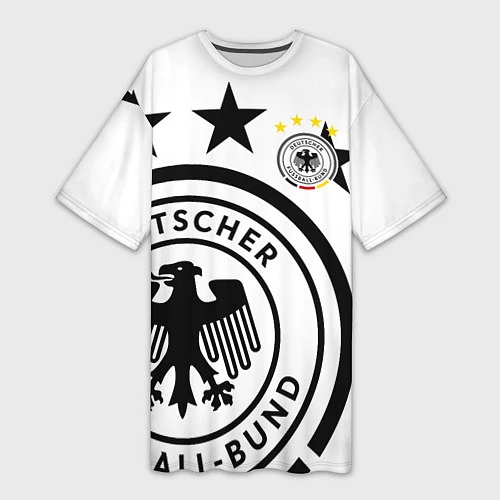 Женская длинная футболка Сборная Германии / 3D-принт – фото 1
